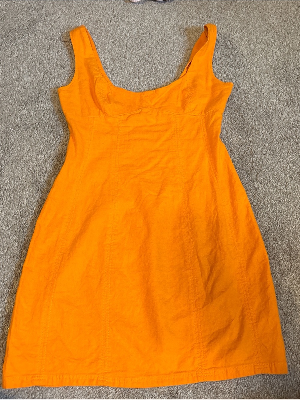 Urban Outfitters Bright Orange Scoop-Neck Dress